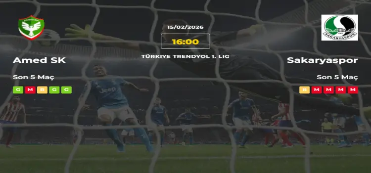 Amedspor Sakaryaspor İddaa Maç Tahmini 15 Şubat 2026