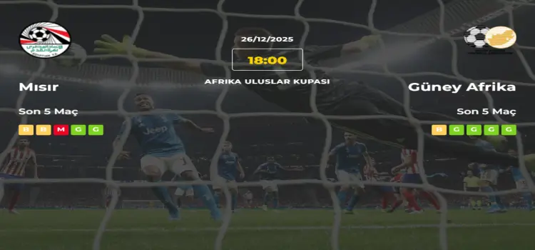 Mısır Güney Afrika İddaa Maç Tahmini 26 Aralık 2025