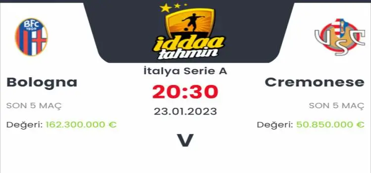 Bologna Cremonese İddaa Maç Tahmini 23 Ocak 2023