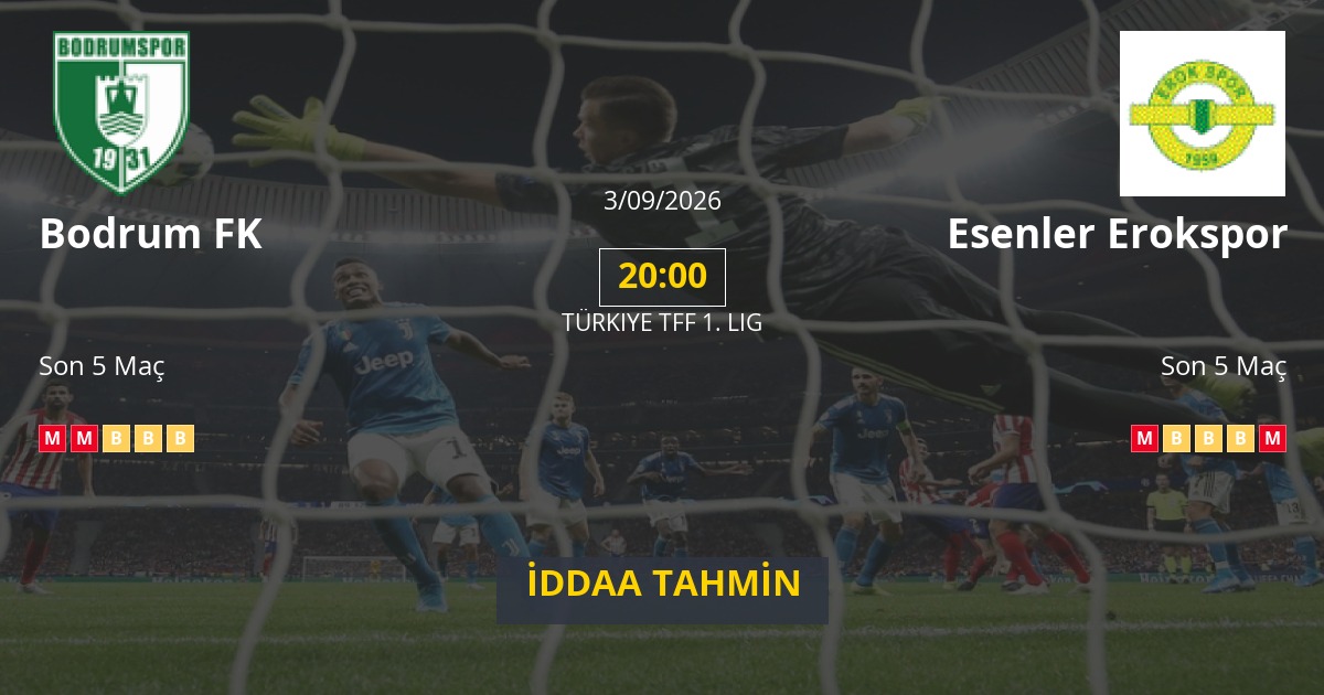Bodrum FK Esenler Erokspor İddaa Maç Tahmini 03 Eylül 2026