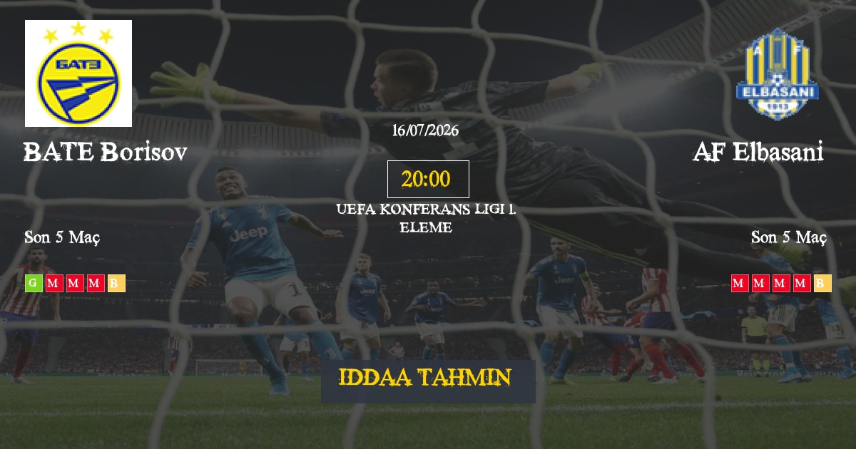BATE Borisov AF Elbasani İddaa Maç Tahmini 16 Temmuz 2026