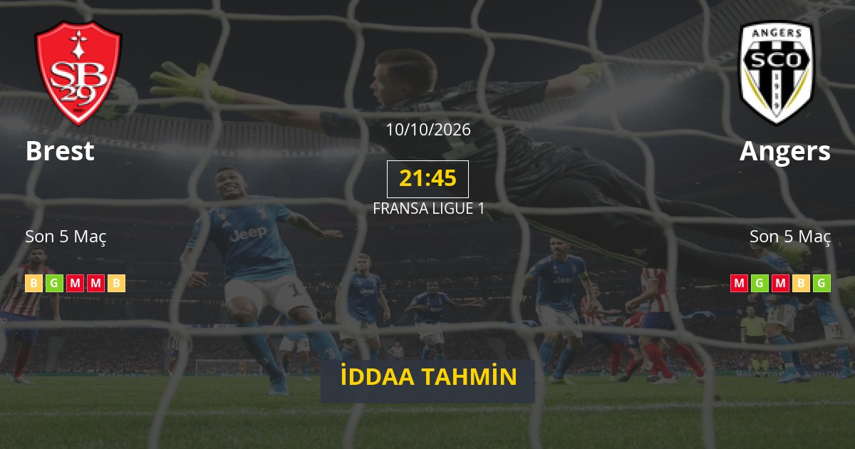 Brest Angers İddaa Maç Tahmini 10 Ekim 2026