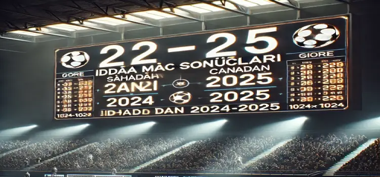 İddaa Maç Sonuçları Sahadan Canlı 2024-2025