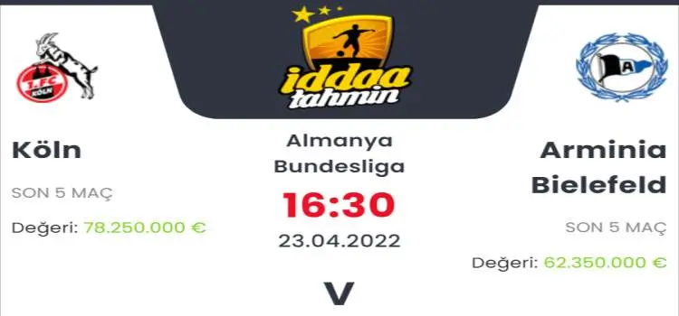 Köln Arminia Bielefeld İddaa Maç Tahmini 23 Nisan 2022