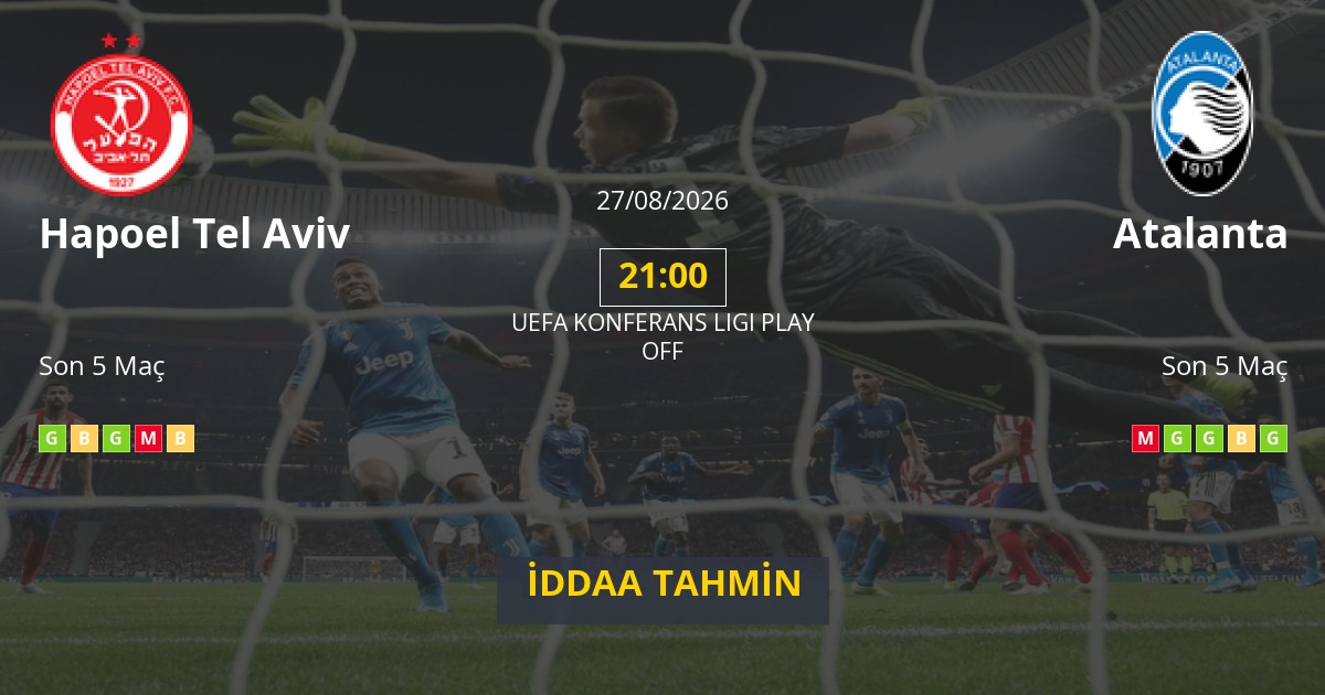 Hapoel Tel Aviv Atalanta İddaa Maç Tahmini 27 Ağustos 2026