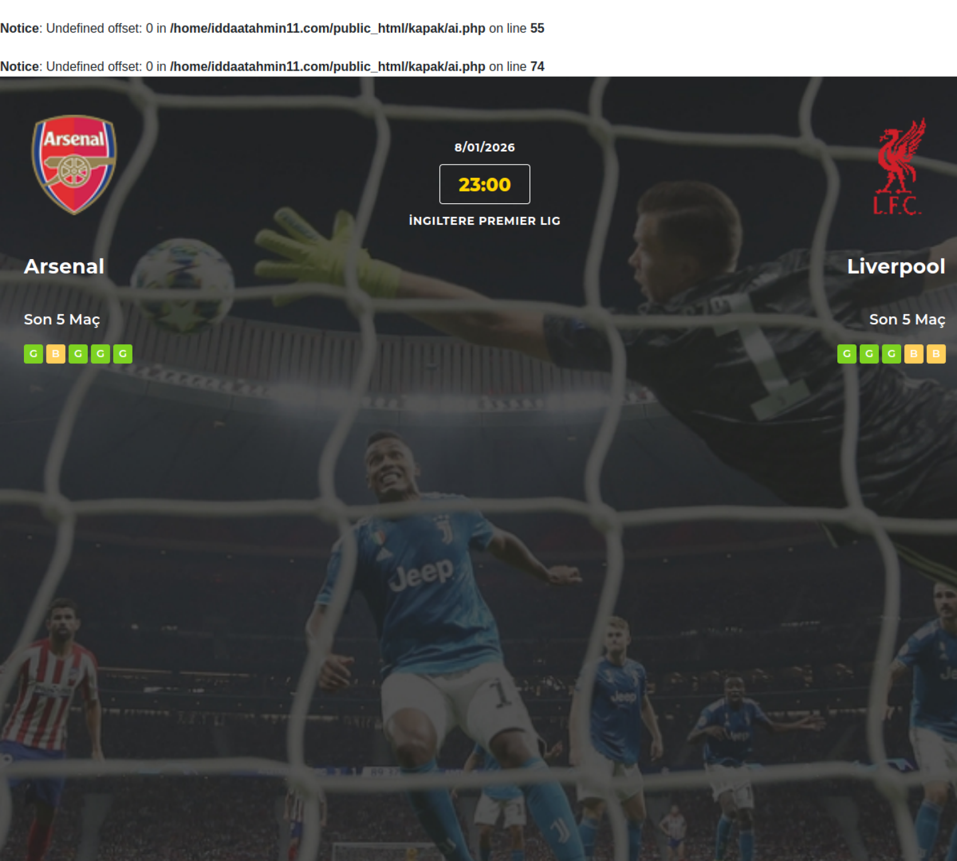 Arsenal Liverpool İddaa Maç Tahmini 08 Ocak 2026