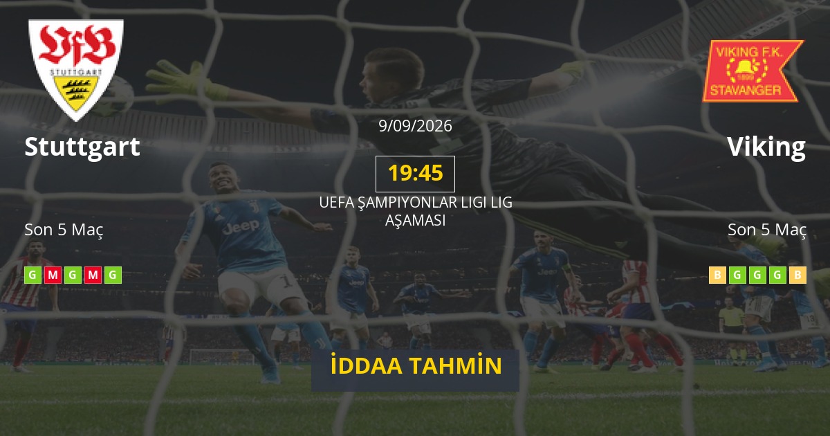 Stuttgart Viking İddaa Maç Tahmini 09 Eylül 2026