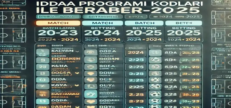 İddaa Programı Kodları ile Beraber 2024-2025