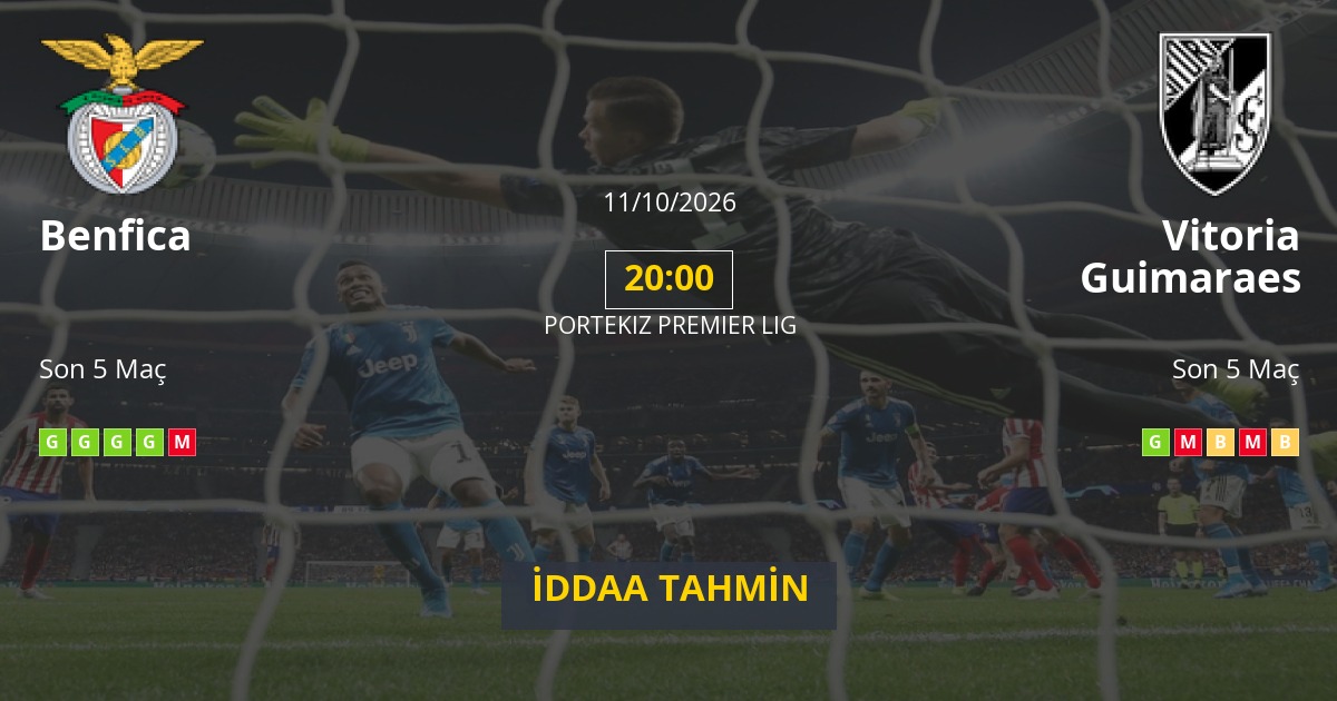 Benfica Vitoria Guimaraes İddaa Maç Tahmini 11 Ekim 2026