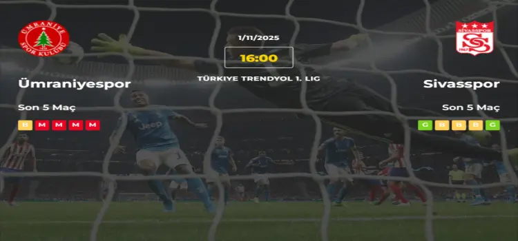 Ümraniyespor Sivasspor İddaa Maç Tahmini 1 Kasım 2025