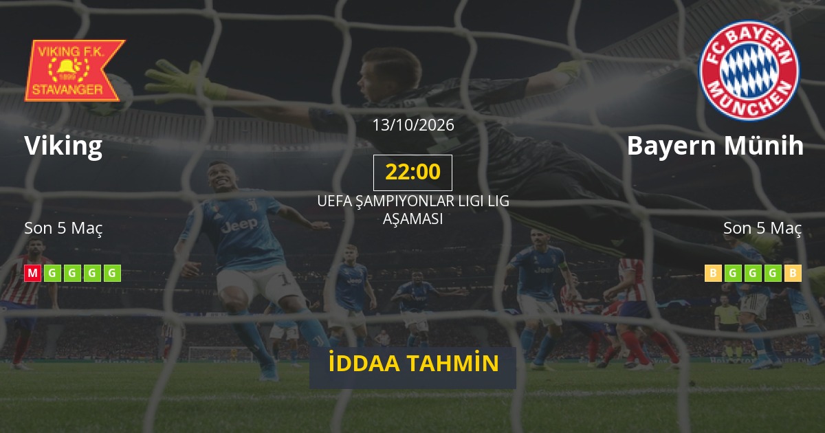 Viking Bayern Münih İddaa Maç Tahmini 13 Ekim 2026