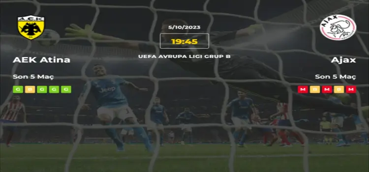 AEK Atina Ajax İddaa Maç Tahmini 5 Ekim 2023