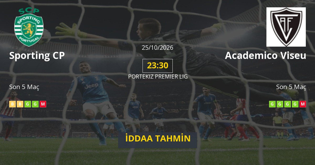 Sporting CP Academico Viseu İddaa Maç Tahmini 25 Ekim 2026
