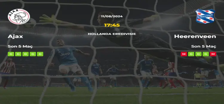 Ajax Heerenveen İddaa Maç Tahmini 11 Ağustos 2024