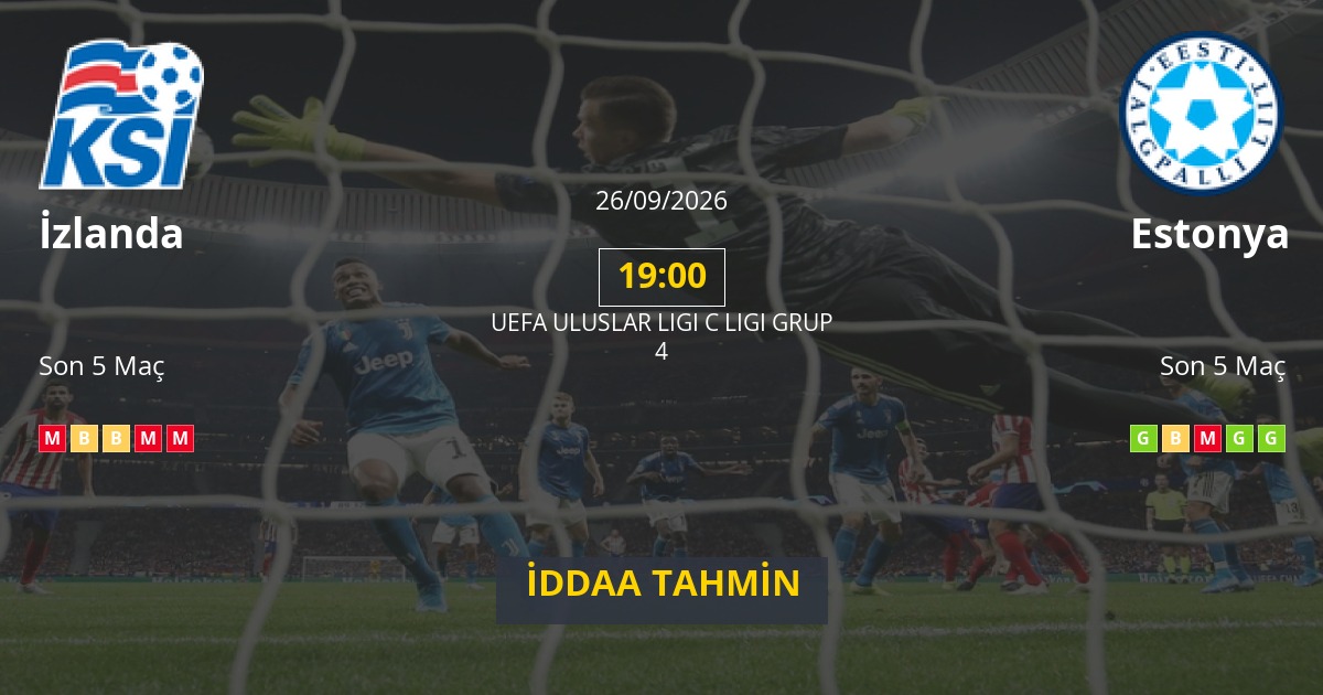 İzlanda Estonya İddaa Maç Tahmini 26 Eylül 2026