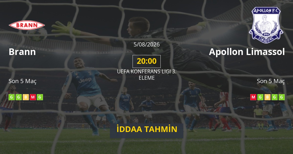 Brann Apollon Limassol İddaa Maç Tahmini 05 Ağustos 2026