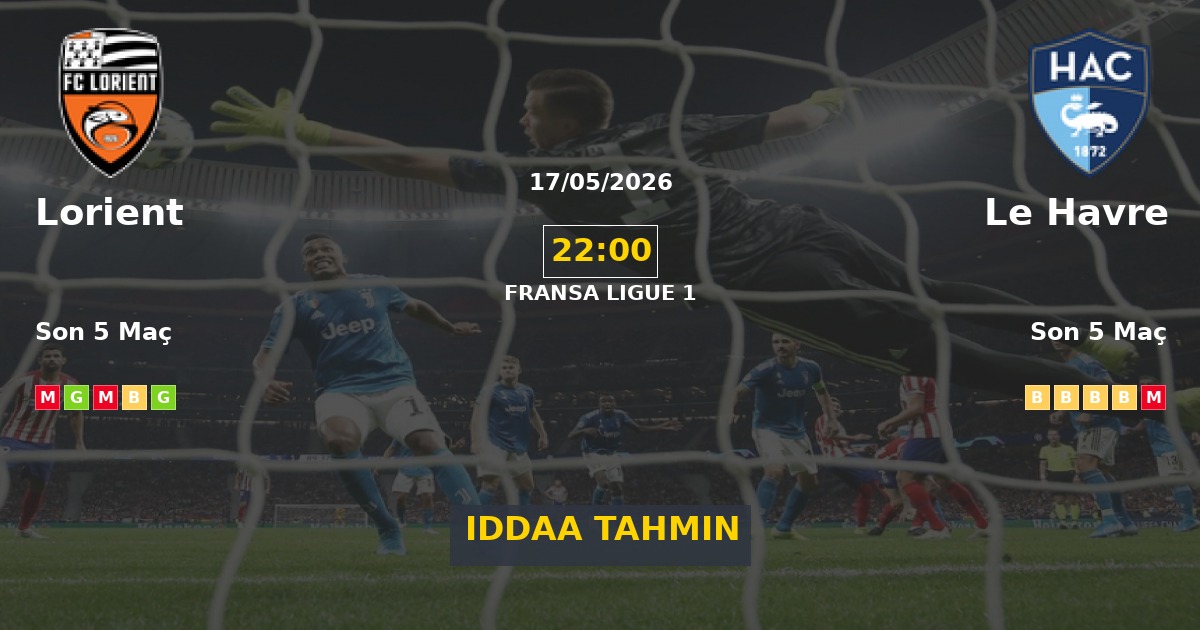 Lorient Le Havre İddaa Maç Tahmini 17 Mayıs 2026