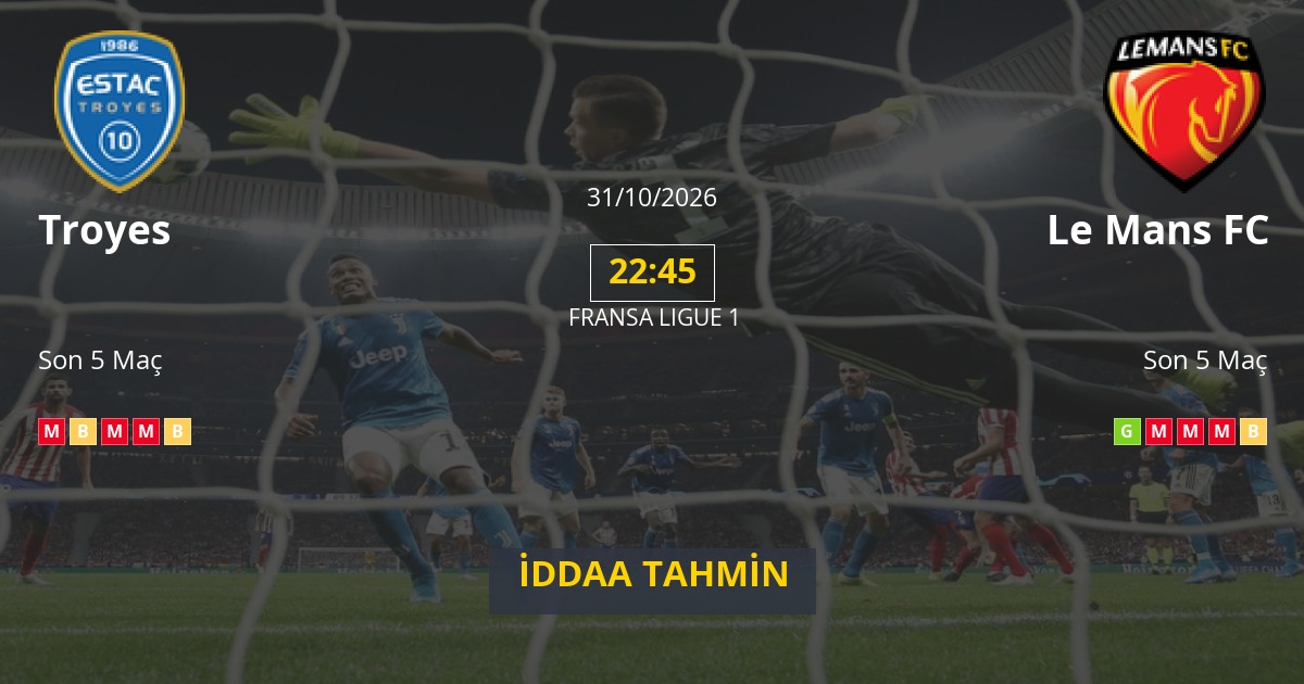 Troyes Le Mans FC İddaa Maç Tahmini 31 Ekim 2026