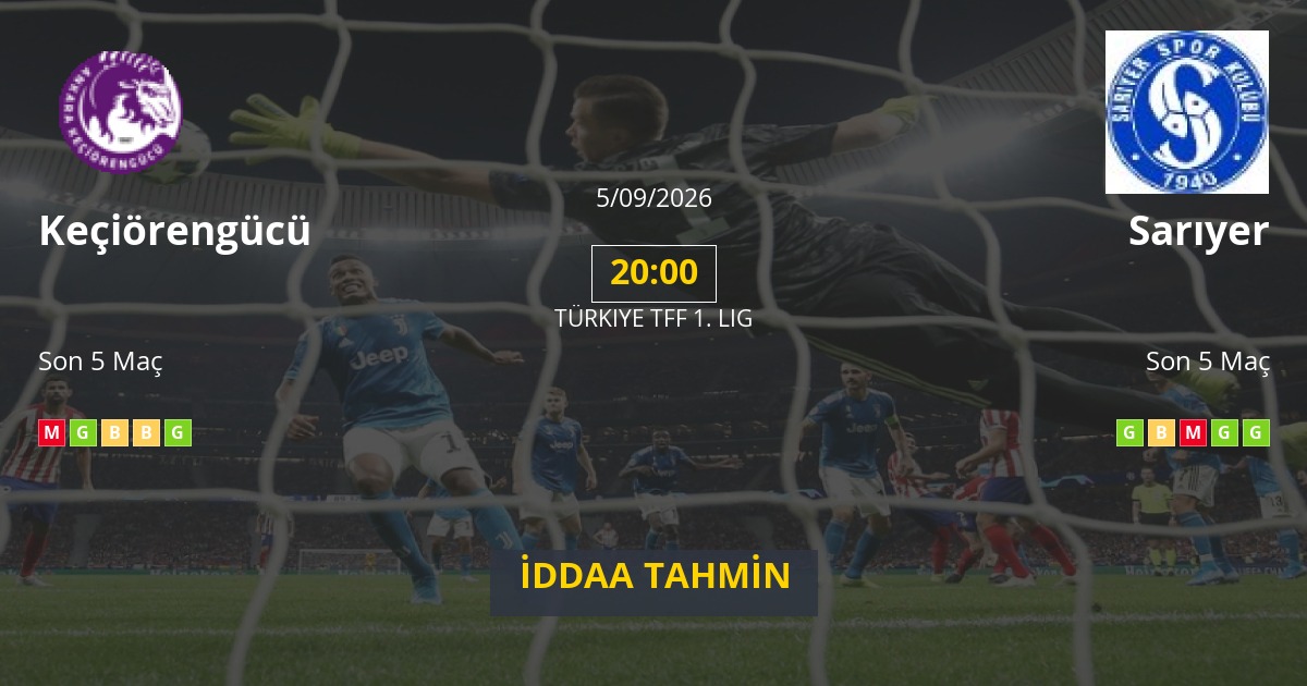Keçiörengücü Sarıyer İddaa Maç Tahmini 05 Eylül 2026