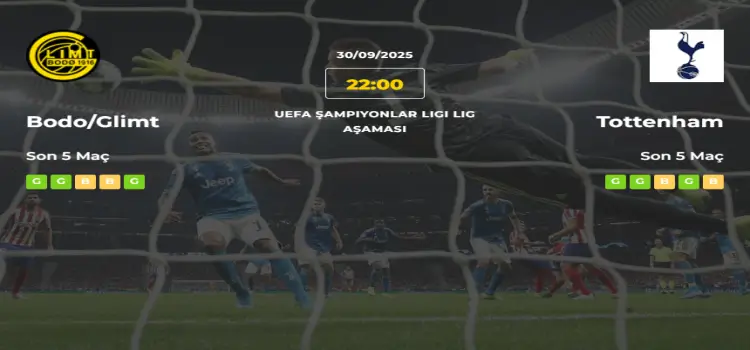 Bodo Glimt Tottenham İddaa Maç Tahmini 30 Eylül 2025