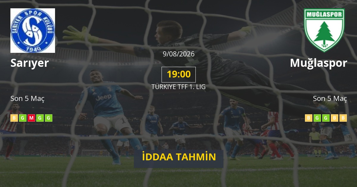 Sarıyer Muğlaspor İddaa Maç Tahmini 09 Ağustos 2026