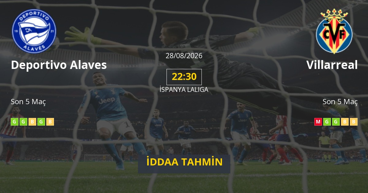Deportivo Alaves Villarreal İddaa Maç Tahmini 28 Ağustos 2026