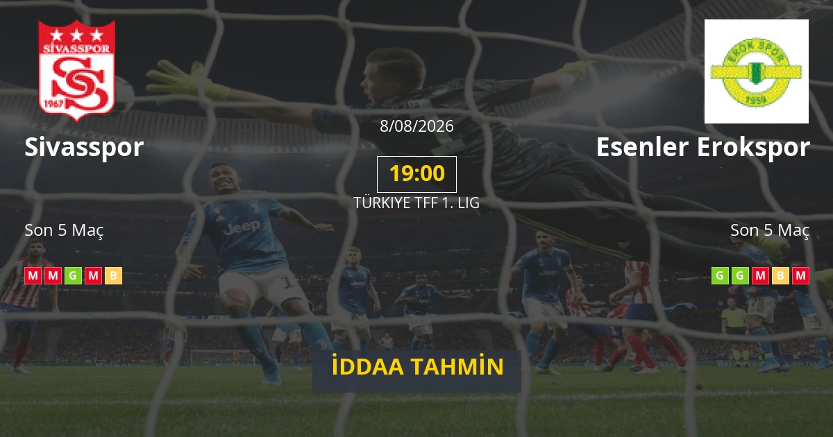 Sivasspor Esenler Erokspor İddaa Maç Tahmini 08 Ağustos 2026