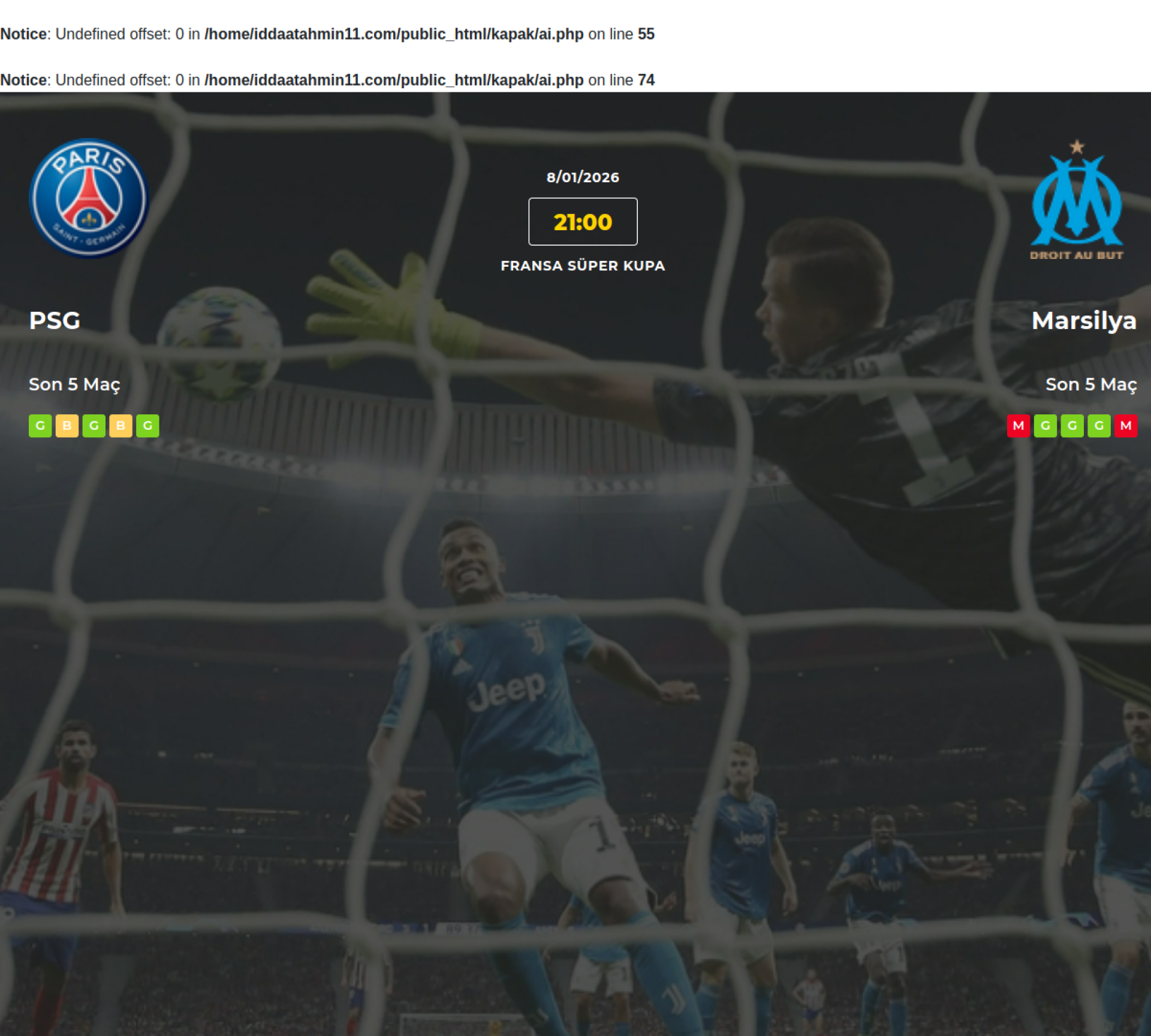 PSG Marsilya İddaa Maç Tahmini 08 Ocak 2026