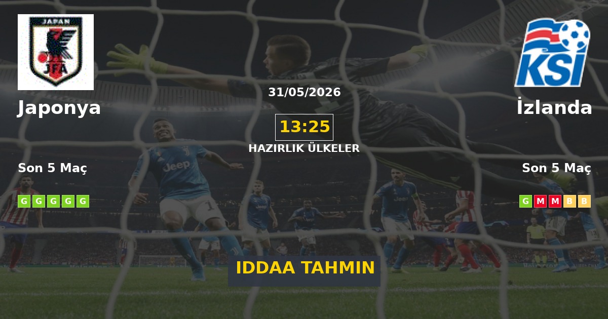 Japonya İzlanda İddaa Maç Tahmini 31 Mayıs 2026