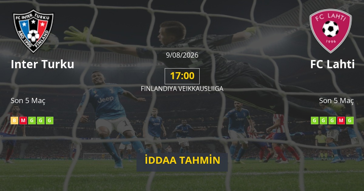 Inter Turku FC Lahti İddaa Maç Tahmini 09 Ağustos 2026