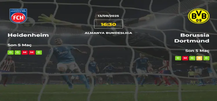 Heidenheim Borussia Dortmund İddaa Tahmini 13 Eylül 2025