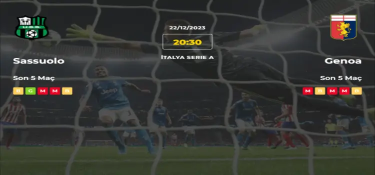 Sassuolo Genoa İddaa Maç Tahmini 22 Aralık 2023