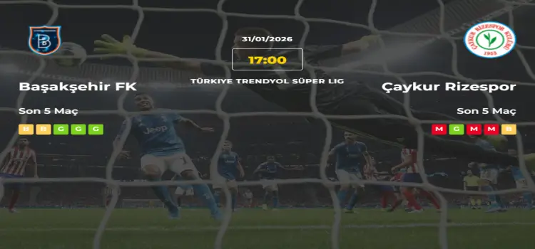 Başakşehir Çaykur Rizespor İddaa Maç Tahmini 31 Ocak 2026
