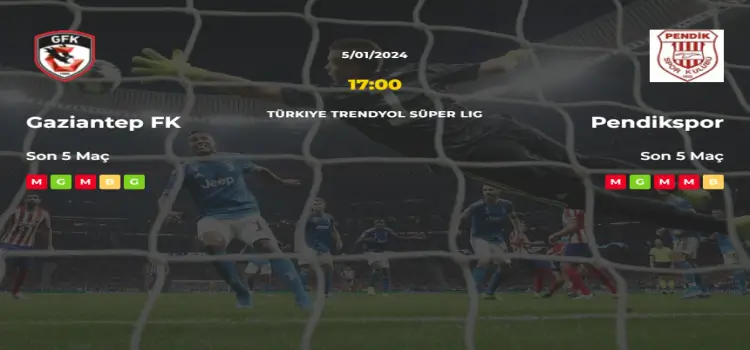 Gaziantep Pendikspor İddaa Maç Tahmini 5 Ocak 2024
