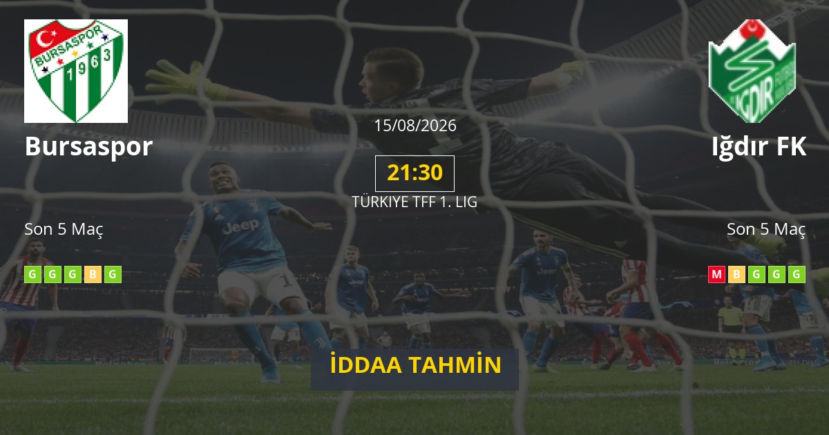 Bursaspor Iğdır FK İddaa Maç Tahmini 15 Ağustos 2026