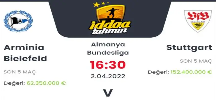 Arminia Bielefeld Stuttgart İddaa Maç Tahmini 2 Nisan 2022