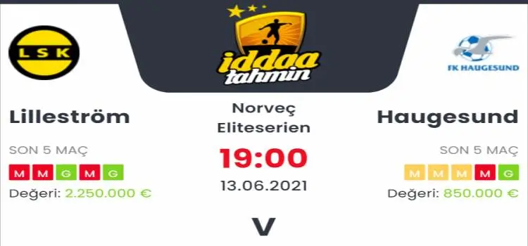 Lillestrom Haugesund İddaa Maç Tahmini 13 Haziran 2021