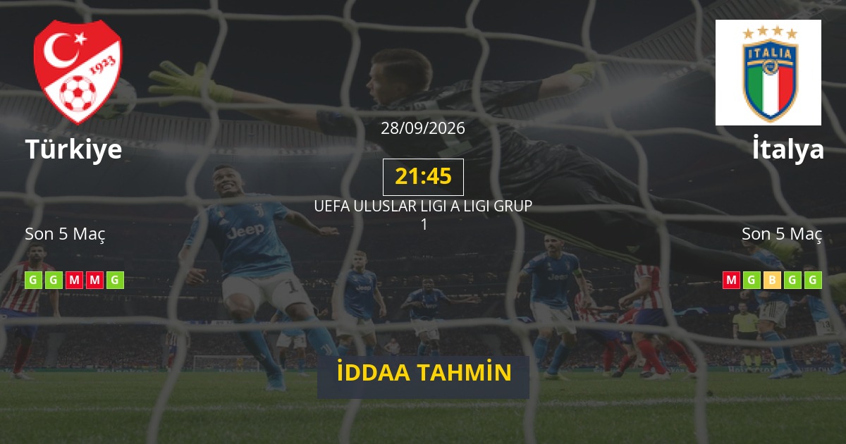 Türkiye İtalya İddaa Maç Tahmini 28 Eylül 2026