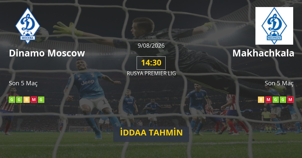 Dinamo Moscow Makhachkala İddaa Maç Tahmini 09 Ağustos 2026