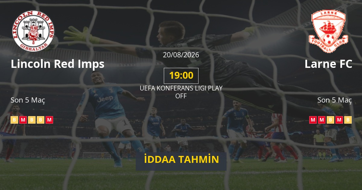 Lincoln Red Imps Larne FC İddaa Maç Tahmini 20 Ağustos 2026