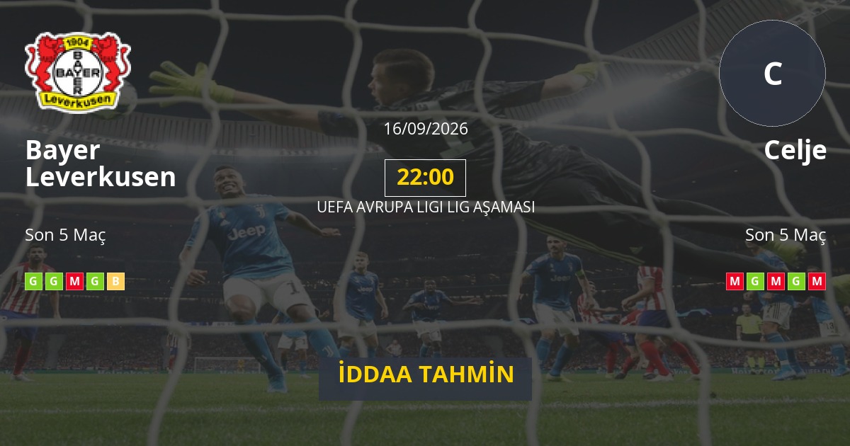 Bayer Leverkusen Celje İddaa Maç Tahmini 16 Eylül 2026