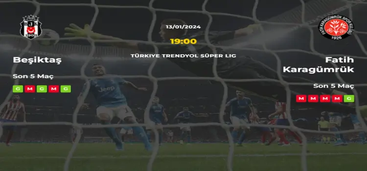 Beşiktaş Fatih Karagümrük İddaa Maç Tahmini 13 Ocak 2024
