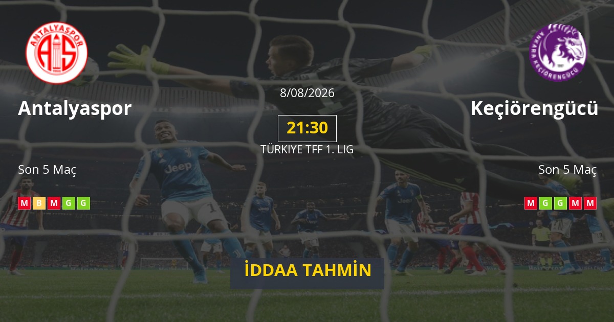 Antalyaspor Keçiörengücü İddaa Maç Tahmini 08 Ağustos 2026