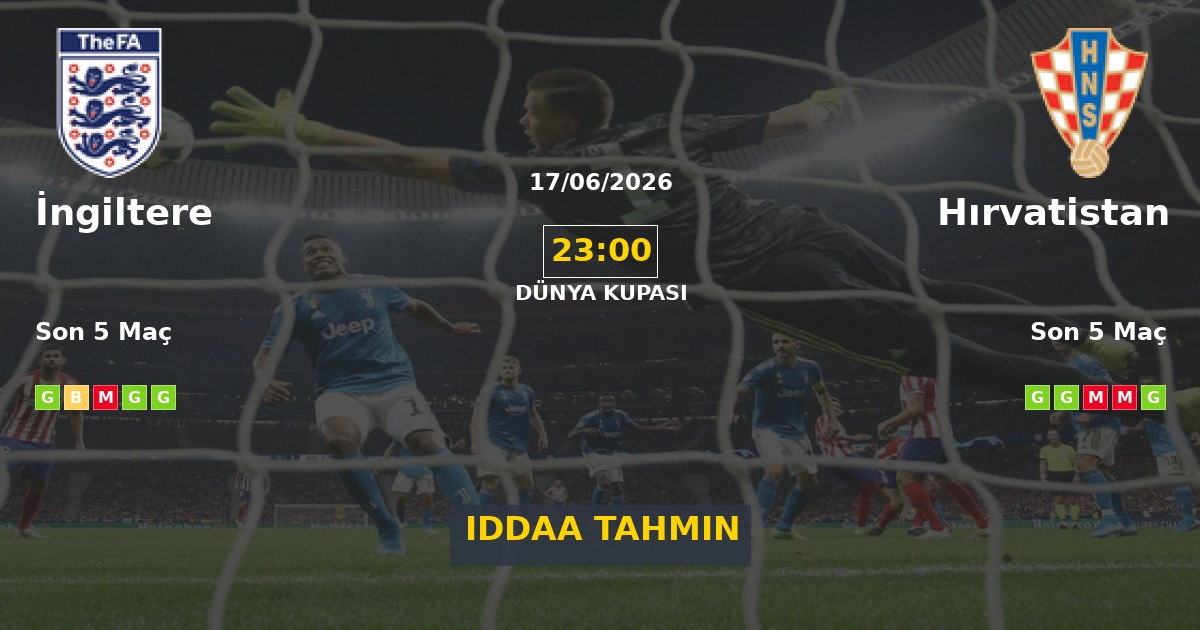 İngiltere Hırvatistan İddaa Maç Tahmini 17 Haziran 2026