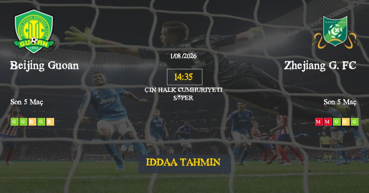 Beijing Guoan Zhejiang G. FC İddaa Maç Tahmini 01 Ağustos 2026