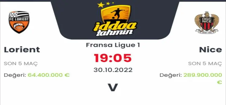 Lorient Nice İddaa Maç Tahmini 30 Ekim 2022