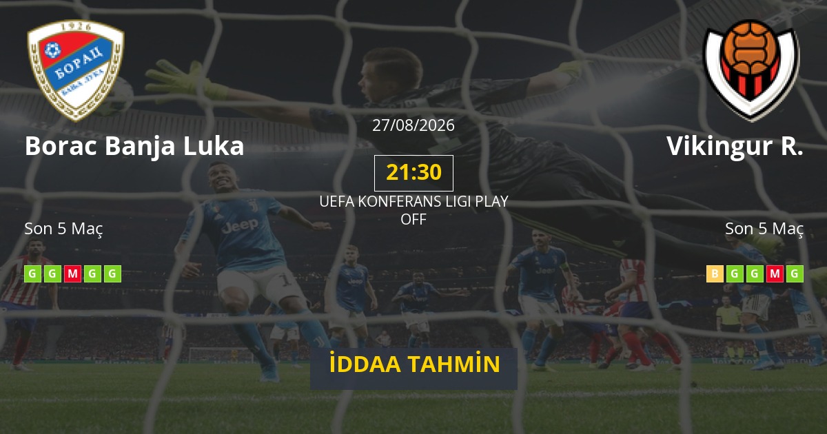 Borac Banja Luka Vikingur R. İddaa Maç Tahmini 27 Ağustos 2026