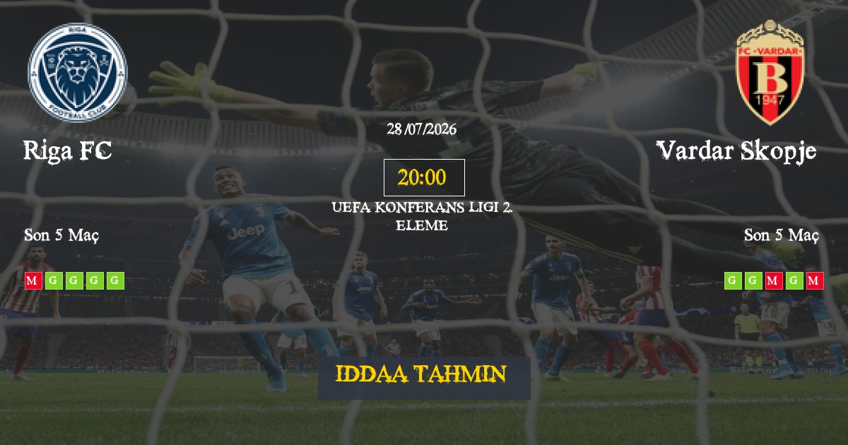 Riga FC Vardar Skopje İddaa Maç Tahmini 28 Temmuz 2026