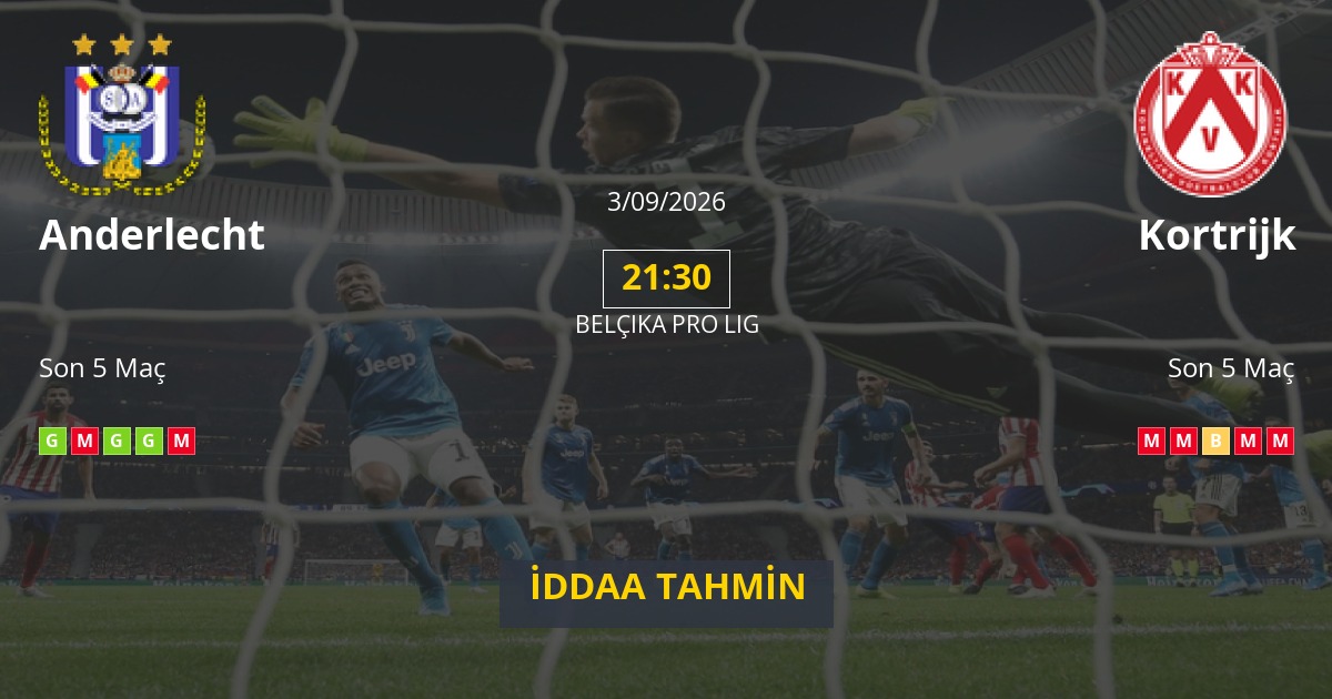 Anderlecht Kortrijk İddaa Maç Tahmini 03 Eylül 2026