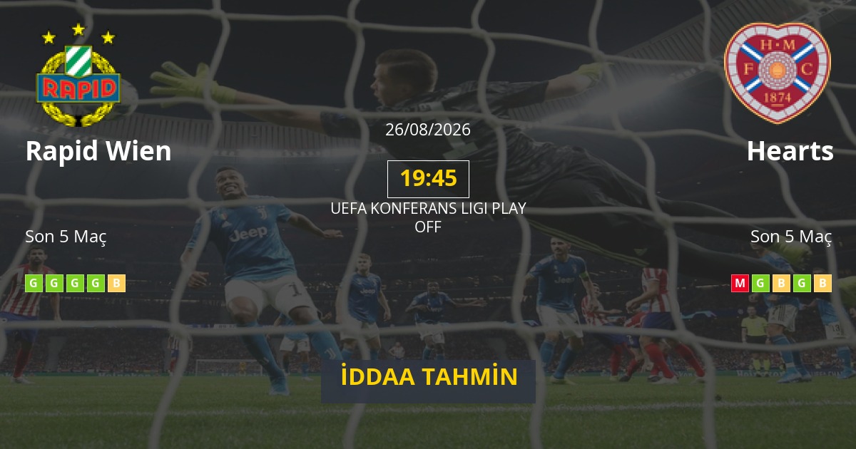 Rapid Wien Hearts İddaa Maç Tahmini 26 Ağustos 2026